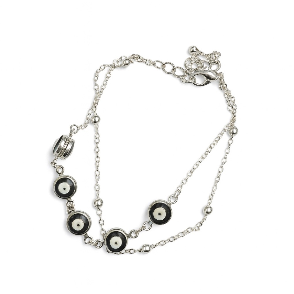 Evil Eye Double Chain Bracelet